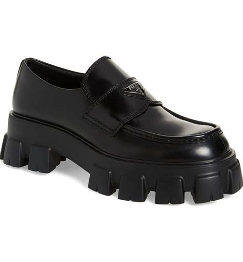 lug sole loafers prada|Women's Prada Loafers & Oxfords .